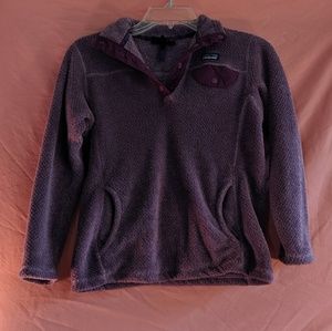 Kids Medium (10) purple Patagonia fuzzy pullover